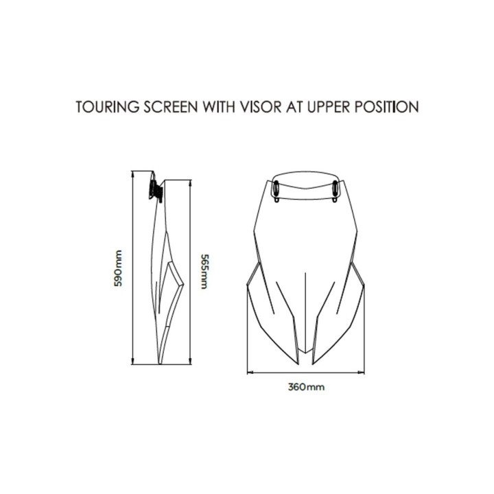 Windshield screen with visor  TOURING