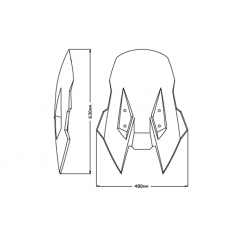 PUIG Windshield screen for motorcycle higher than the original TOURING 20411