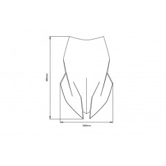 PUIG Cupula parabrisas pantalla para moto mas alta que la original TOURING 20447