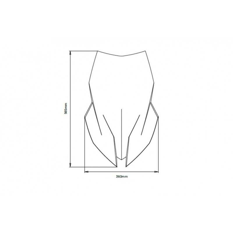 PUIG Cupula parabrisas pantalla para moto mas alta que la original TOURING 20447