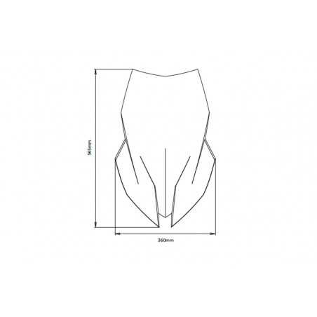 PUIG Cupula parabrisas pantalla para moto mas alta que la original TOURING 20447