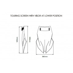 Windshield screen with visor  TOURING