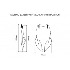 Windshield screen with visor  TOURING