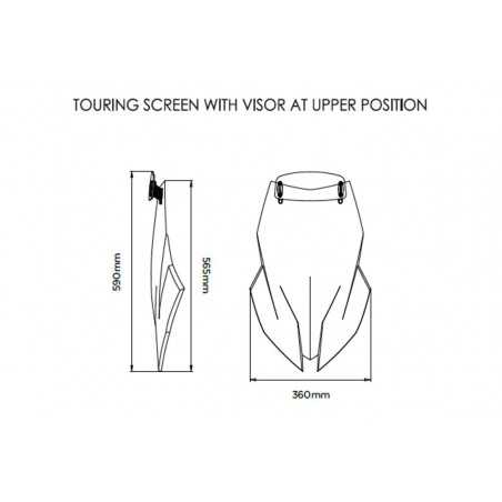 PUIG Cupula parabrisas con visera TOURING 20456