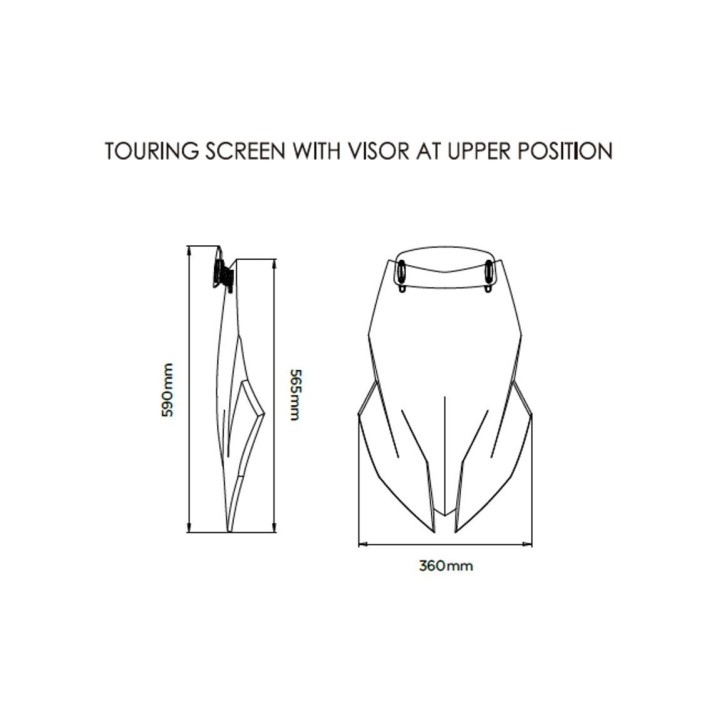 Windshield screen with visor  TOURING