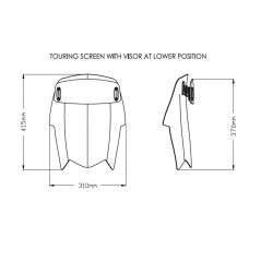 Windshield screen for motorcycle higher than the original  TOURING