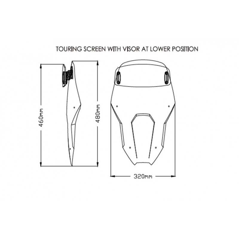 Windshield screen for motorcycle higher than the original  TOURING