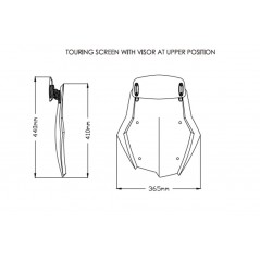 Windshield screen with visor  TOURING