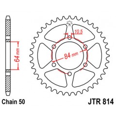 JT SPROCKETS Corona 814 steel 41 dientes R81441