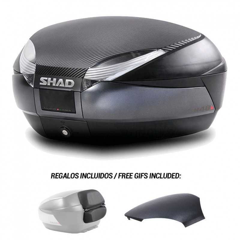 SHAD SH48 rear suitcase trunk with backrest - Capacity of 49 L D0B48306R