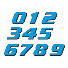 Pack of 5 adhesive numbers of the number 0 115mm