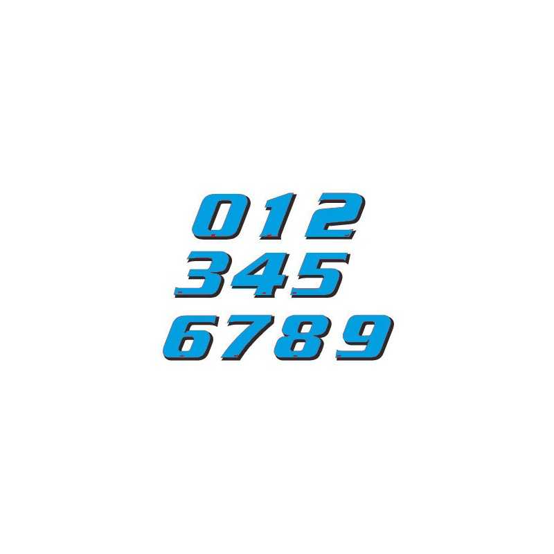 Pack of 5 adhesive numbers of the number 0 115mm