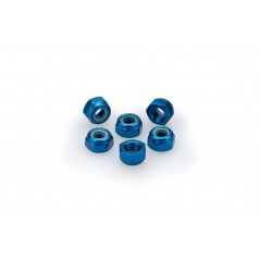 PUIG BLISTER PACK OF 6 NUTS IN ALUMINUM SELF-LOCKING BRAKE M5 0735