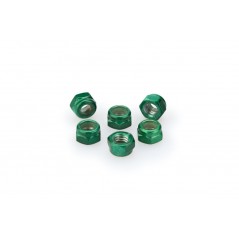 PUIG BLISTER PACK OF 6 NUTS IN ALUMINUM SELF-LOCKING BRAKE M5 0735