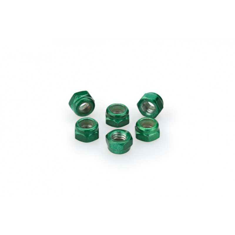 PUIG BLISTER PACK OF 6 NUTS IN ALUMINUM SELF-LOCKING BRAKE M5 0735