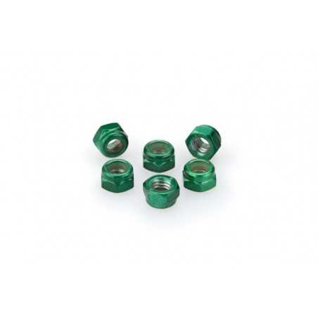PUIG BLISTER PACK OF 6 NUTS IN ALUMINUM SELF-LOCKING BRAKE M5 0735
