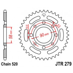 JT SPROCKETS Corona 279 steel 32 dientes R27932