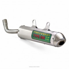 PRO CIRCUIT Silencioso de escape aluminio con tapa acero 296 INOX 7000011912