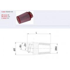 BMC Conical air filter UNIVERSAL 790041VAR