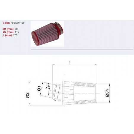 BMC Filtro de aire conico UNIVERSAL 790041VAR