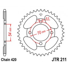 JT SPROCKETS Corona 211 steel 42 dientes R21142