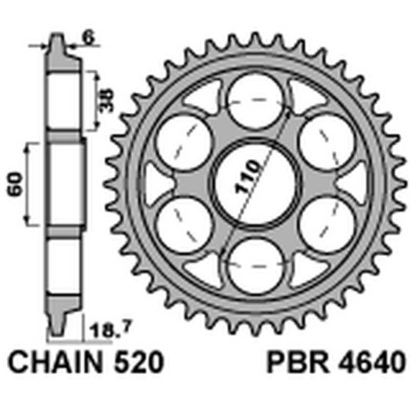PBR Ultralight anodized aluminum transmission ring gear 43 520 4640 4090003243