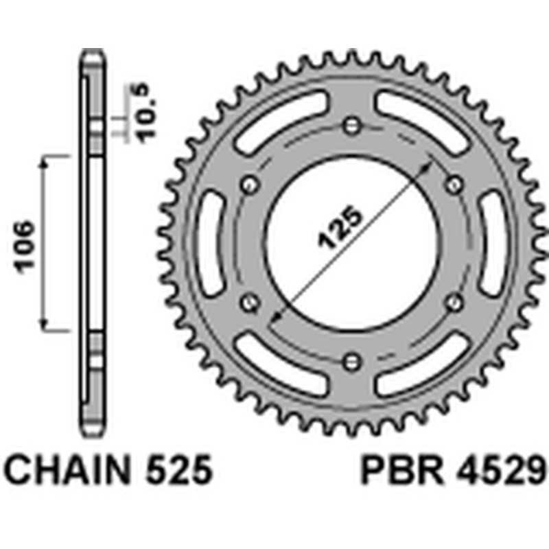 PBR Ultralight aluminum transmission plate crown 49 525 4529 4090003349
