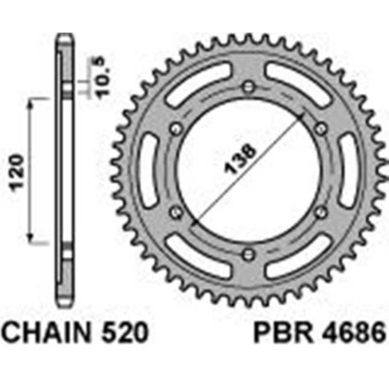 PBR Standard steel transmission plate crown 38 520 4686 4090003238