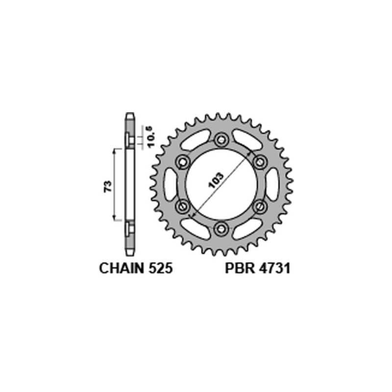 PBR Steel transmission plate crown 43 525 4090000343