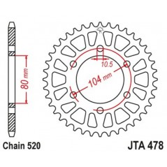 JT SPROCKETS Aluminum transmission plate crown 43 478 4090004043