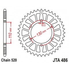 JT SPROCKETS Aluminum transmission plate crown 46 486 4090004046