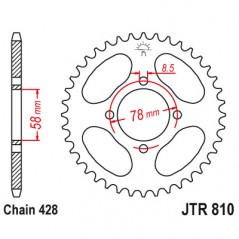 JT SPROCKETS Corona plato trasmision de acero 46 810 4090007446