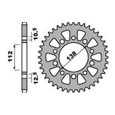 PBR Steel transmission plate crown 41 520 46000244