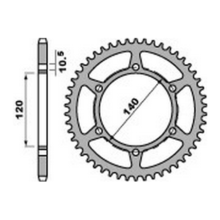 PBR Corona plato trasmision de acero 37 520 46000247