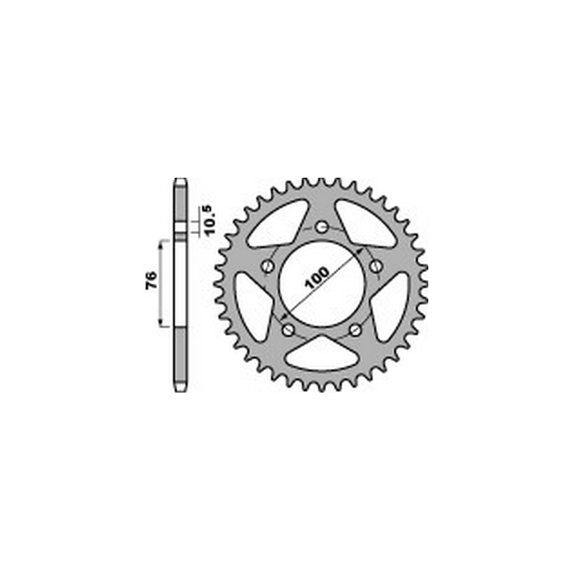 PBR Aluminum transmission plate crown 48 520 MARCHESINI 46000266