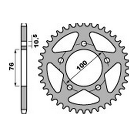PBR Aluminum transmission plate crown 48 520 MARCHESINI 46000266