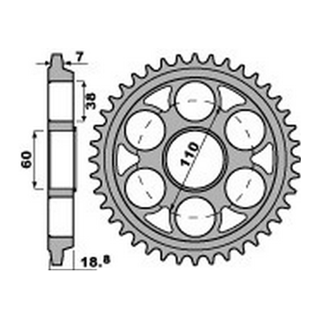 PBR Ultralight anodized aluminum transmission ring gear 43 525 4522 46000327