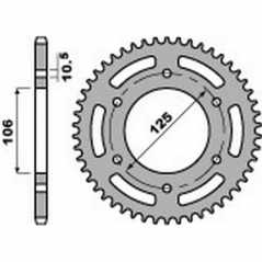 PBR Corona plato trasmision de aluminio 50 520 46000339