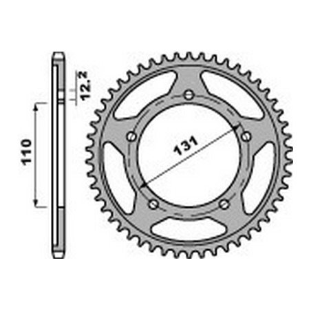PBR Aluminum transmission plate crown 46 525 46000344
