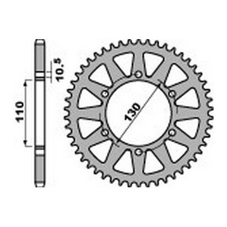 PBR Corona plato trasmision de aluminio 51 520 46000370