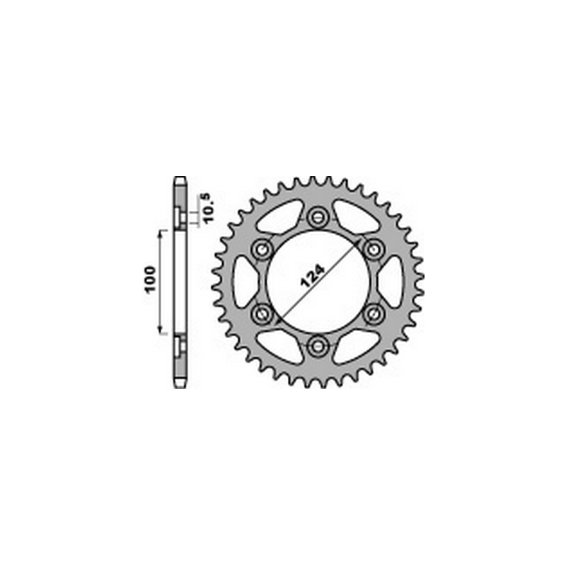 PBR Steel transmission plate crown 42 525 47000348