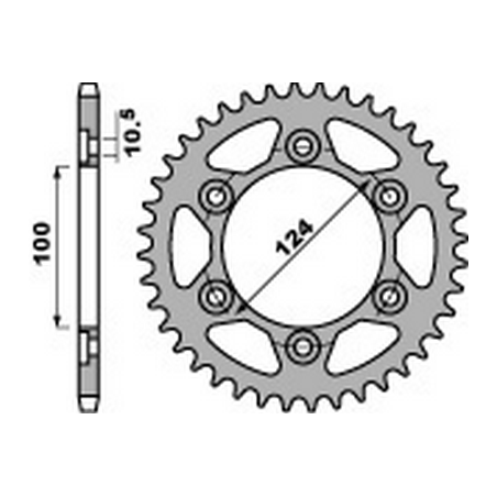 PBR Steel transmission plate crown 42 525 47000348