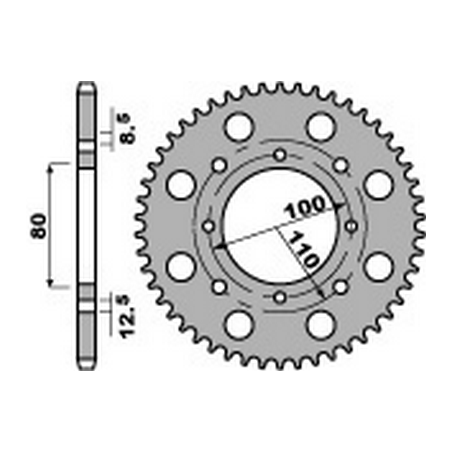 PBR Corona plato trasmision de acero 41 520 47000205