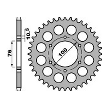 PBR Corona plato trasmision de acero 530 47000245