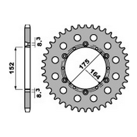 PBR Steel transmission plate crown 520 47685651VAR