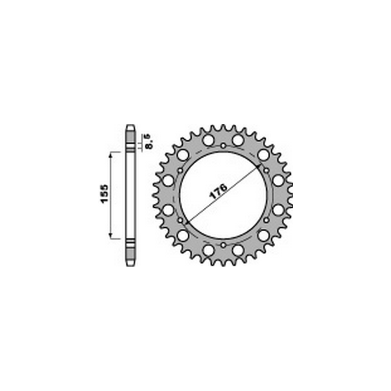 PBR Steel transmission plate crown 530 47000362