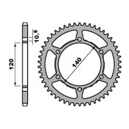 PBR Steel transmission plate crown 44 520 47647544