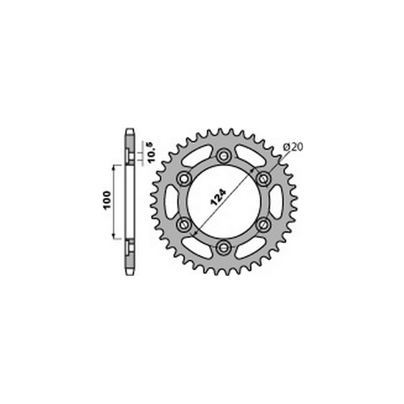 PBR Steel transmission plate crown 41 520 47000299