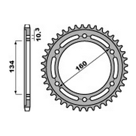 PBR Corona plato trasmision de acero 42 520 47000239