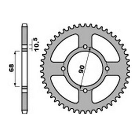 PBR Steel transmission plate crown 42 520 47000103